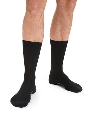 Chaussettes Icebreaker Merino Lifestyle Light Crew Homme Noir | FR 1048ILHS